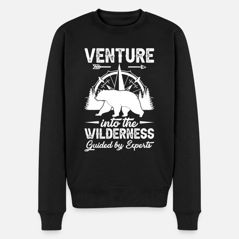 Wildnis Experte Natur - Männer Premium Bio Pullover - Schwarz