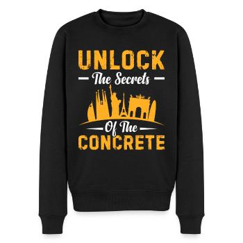 Explorateurs urbains Secrets des bâtiments - Pull Premium bio Homme - noir - Devant - Nico (187cm)