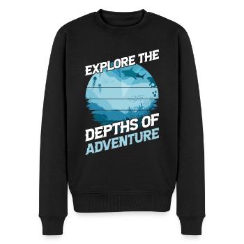 Explore the depths of the Riviera Maya adventure - Men's Premium Organic Jumper - black - Front - Nico (187cm)