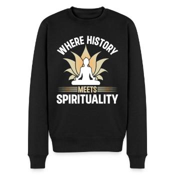 Geschichte trifft Spiritualität Tulum Tribe Mexiko - Männer Premium Bio Pullover - Schwarz - Vorne - Nico (187cm)