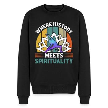 Geschichte trifft Spiritualität Tulum Tribe Mexiko - Männer Premium Bio Pullover - Schwarz - Vorne - Nico (187cm)
