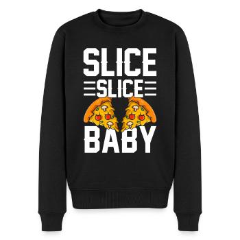 pizza pizza slice cheese pizza pizza lover - Men's Premium Organic Jumper - black - Front - Nico (187cm)