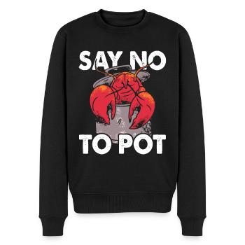 Hummer Say No To Pot Meeresfrüchte - Männer Premium Bio Pullover - Schwarz - Vorne - Nico (187cm)