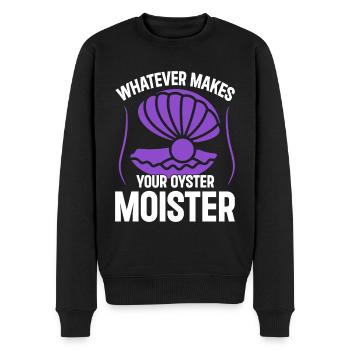 Huîtres Slurping fruits de mer - Pull Premium bio Homme - noir - Devant - Nico (187cm)