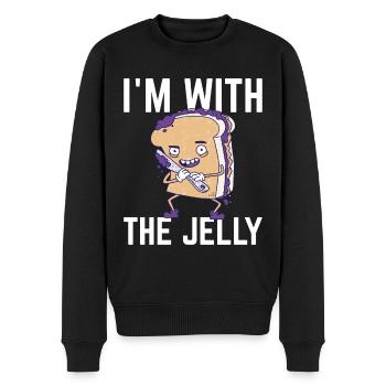 Peanut butter and jam fan - Men's Premium Organic Jumper - black - Front - Nico (187cm)