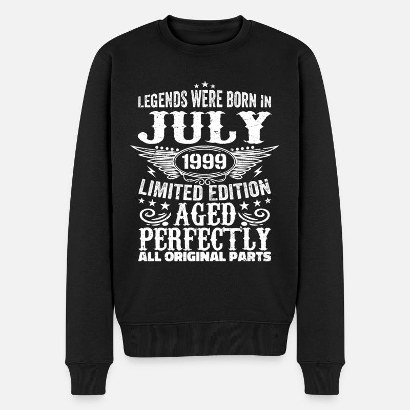 Juli 1999 | Geburtstag 1999 Jahrgang Juli 1999 - Männer Premium Bio Pullover - Schwarz