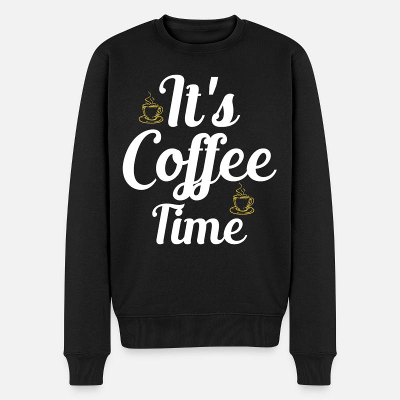 C’est l’heure du café - Pull Premium bio Homme - noir