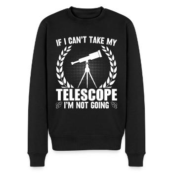Teleskop Wissenschaft Weltraumerkundung - Männer Premium Bio Pullover - Schwarz - Vorne - Nico (187cm)