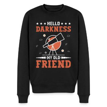 Teleskop Hallo Dunkelheit Wissenschaft Sterne - Männer Premium Bio Pullover - Schwarz - Vorne - Nico (187cm)