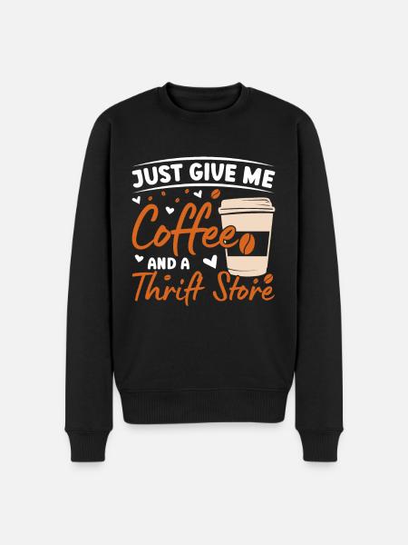 Kaffee und Gebrauchtwarenladen Nachhaltigkeit - Männer Premium Bio Pullover - Schwarz