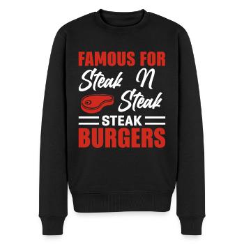 Steak Butcher Meat BBQ Burger - Pull Premium bio Homme - noir - Devant - Nico (187cm)