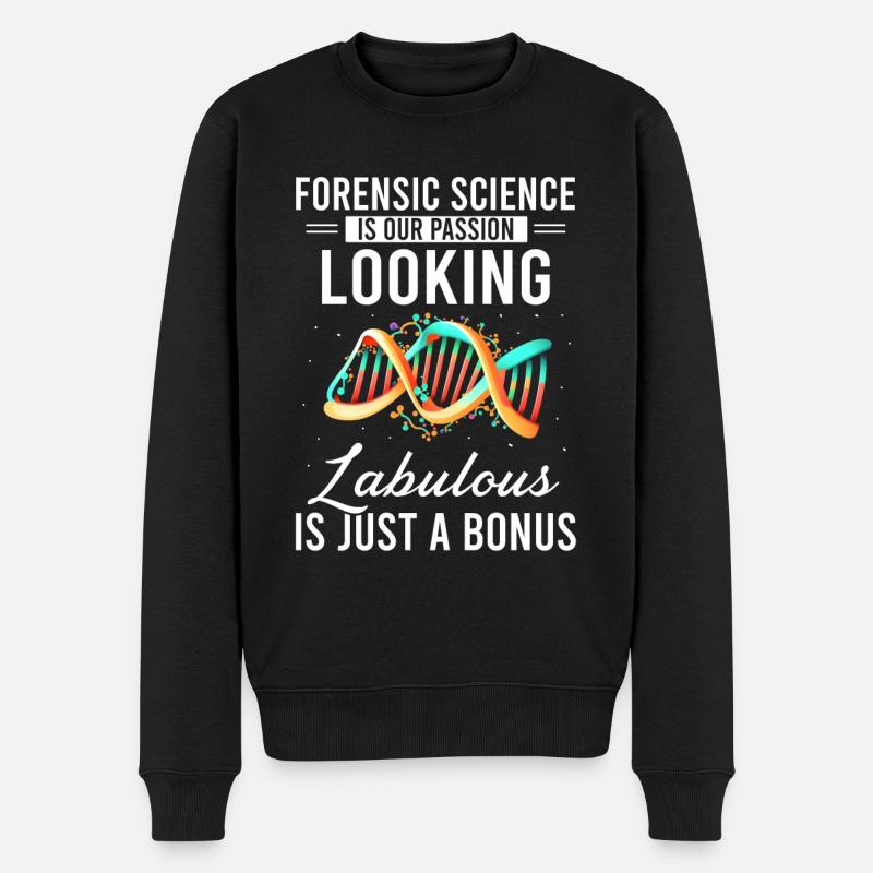 Forensischer Wissenschaftlicher Ermittler - Männer Premium Bio Pullover - Schwarz