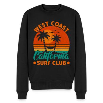 Côte Ouest Californie Surf Beach Palm Trees États-Unis - Pull Premium bio Homme - noir - Devant - Nico (187cm)