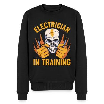 Electrician Master Electrician - Men's Premium Organic Jumper - black - Front - Nico (187cm)