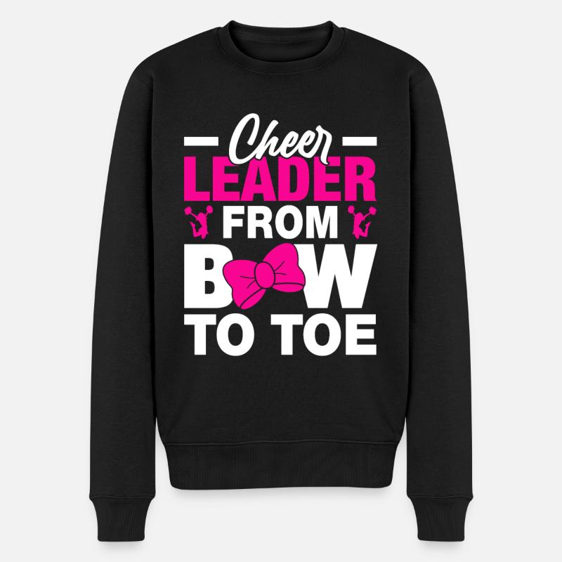 Cheerleader von Kopf bis zum Zeh - Männer Premium Bio Pullover - Schwarz