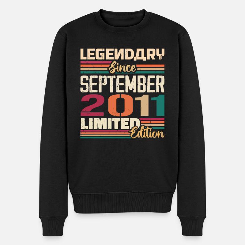 Septembre 2011 Anniversaire 2011 Septembre Cadeau - Pull Premium bio Homme - noir