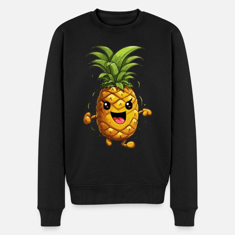 Danse Dessin animé Ananas - Pull Premium bio Homme - noir