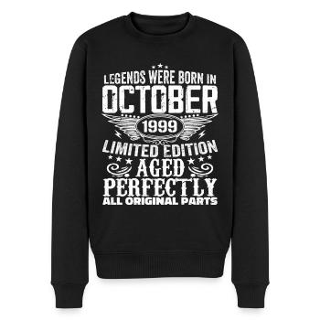 Legenden werden im Oktober 1999 geboren - 1999 - Männer Premium Bio Pullover - Schwarz - Vorne - Nico (187cm)