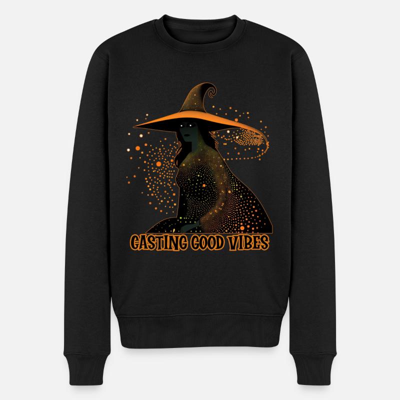 Hexen-Casting-Vibes, Halloween - Männer Premium Bio Pullover - Schwarz