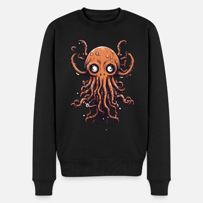Poulpe Halloween Style de dessin animé - Pull Premium bio Homme - noir