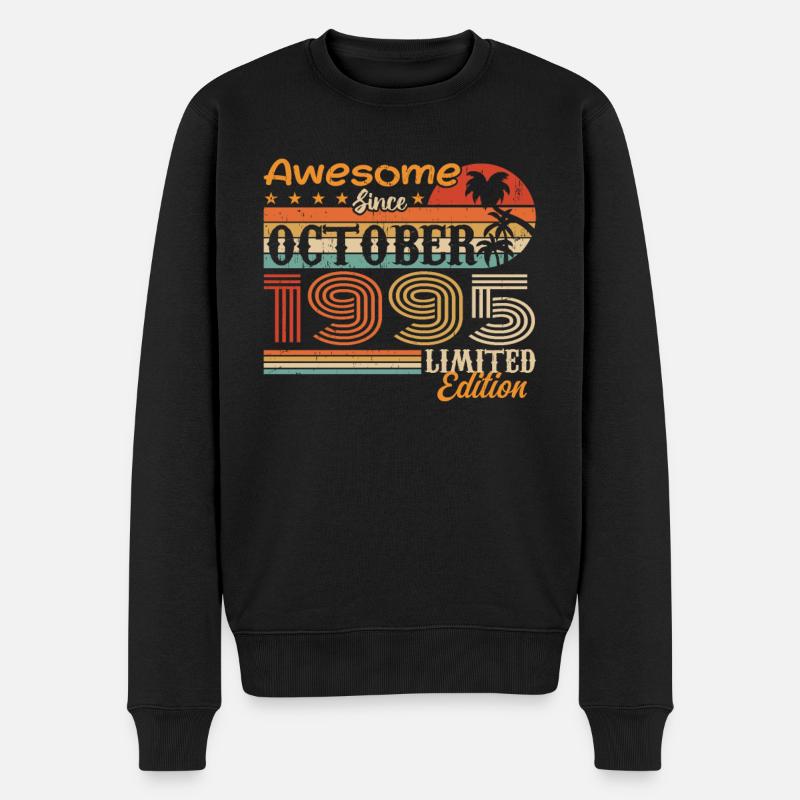 Millésime d’octobre 1995 - Octobre 1995 - Pull Premium bio Homme - noir