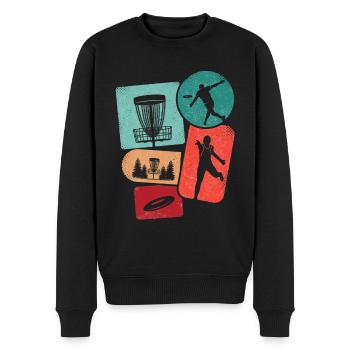 Discgolf Disc Golf Jungen Kinder Herren Discgolfer - Männer Premium Bio Pullover - Schwarz - Vorne - Nico (187cm)