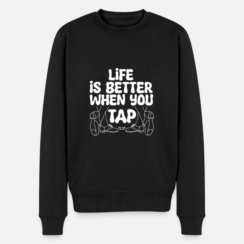Das Leben Ist Besser, Wenn Du Für Den - Männer Premium Bio Pullover - Schwarz