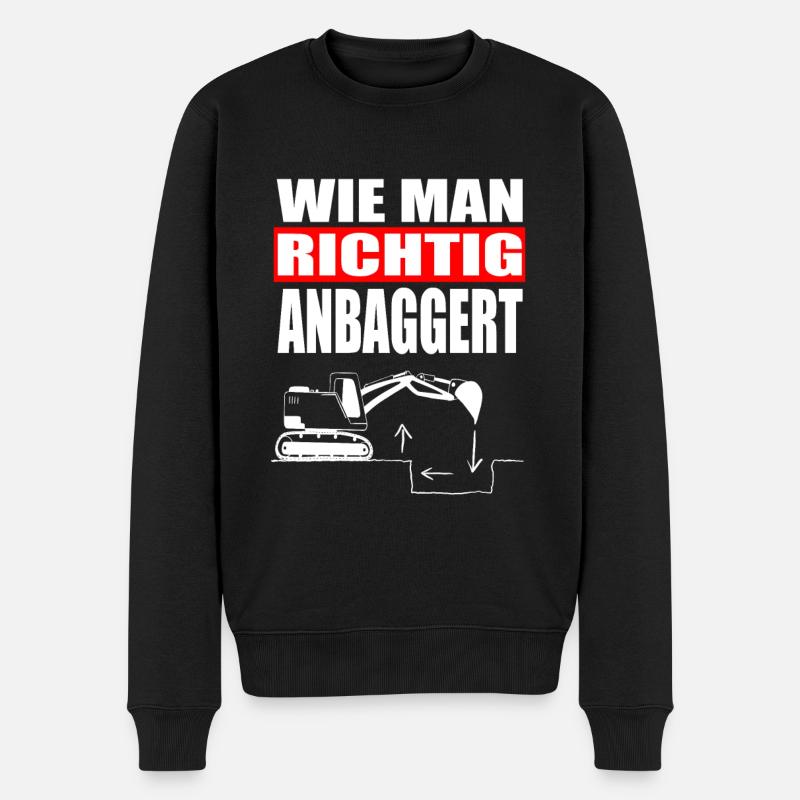Lustige Sprüche Männer. WIE MAN ANBAGGERT. Flirten - Männer Premium Bio Pullover - Schwarz