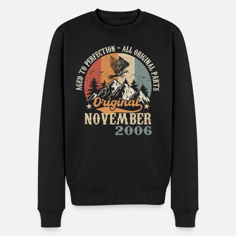 Birthday in November 2006 - November 2006 - Männer Premium Bio Pullover - Schwarz