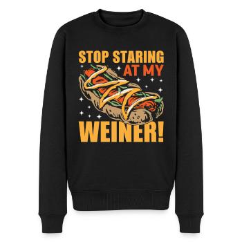 Hotdog Starr nicht auf mein Wiener Würstchen - Männer Premium Bio Pullover - Schwarz - Vorne - Nico (187cm)