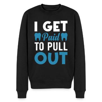 Dentiste Dentiste Dentiste Dents - Pull Premium bio Homme - noir - Devant - Nico (187cm)