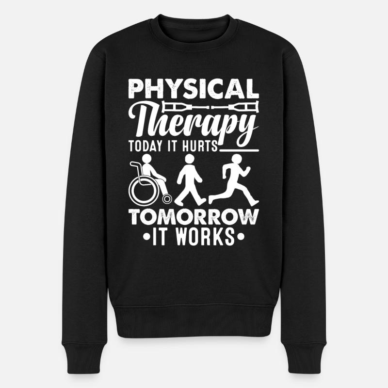 Physiothérapie, physiothérapie, réadaptation - Pull Premium bio Homme - noir
