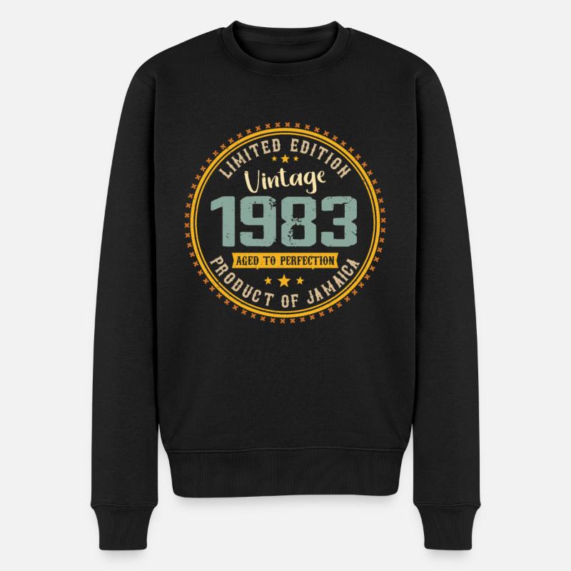 Jahrgang 1983 Geburtstagsgeschenk 1983 - Männer Premium Bio Pullover - Schwarz