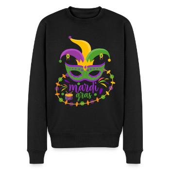 Mardi Gras Festival Karneval Fasching Verkleiden - Männer Premium Bio Pullover - Schwarz - Vorne - Nico (187cm)