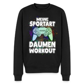 Gaming meine Sportart Daumenworkout Gaming Konsole - Männer Premium Bio Pullover - Schwarz - Vorne - Nico (187cm)