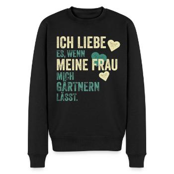 Jardinier lit de jardin jardinage dire cadeau - Pull Premium bio Homme - noir - Devant - Nico (187cm)