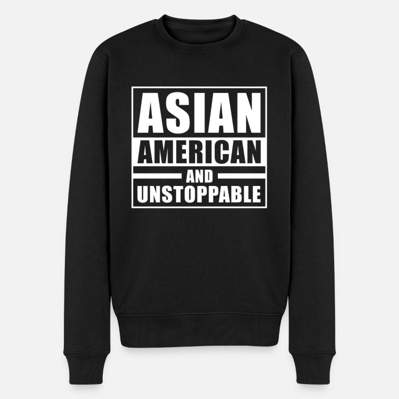 Asiatique-Américain et inarrêtable - Pull Premium bio Homme - noir