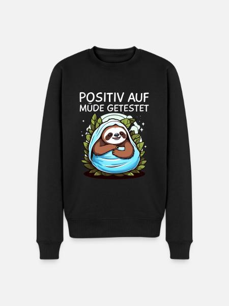 Sloth - Men's Premium Organic Jumper - black