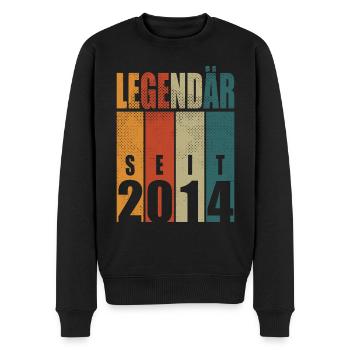 Légendaire depuis 2014 Vintage anniversaire 10 cadeau - Pull Premium bio Homme - noir - Devant - Nico (187cm)