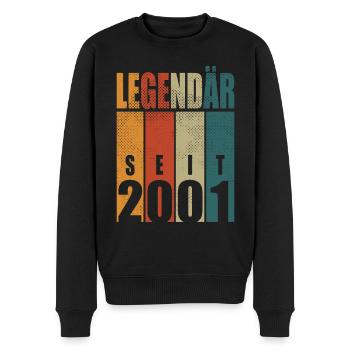 Légendaire depuis 2001 Vintage anniversaire 23 cadeau - Pull Premium bio Homme - noir - Devant - Nico (187cm)