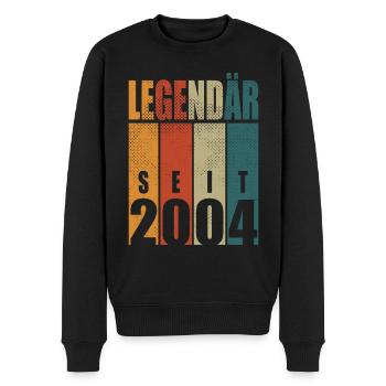 Legendär seit 2004 Jahrgang Geburtstag 20 Geschenk - Männer Premium Bio Pullover - Schwarz - Vorne - Nico (187cm)