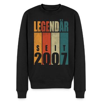 Légendaire depuis 2007 Vintage anniversaire 17 cadeau - Pull Premium bio Homme - noir - Devant - Nico (187cm)