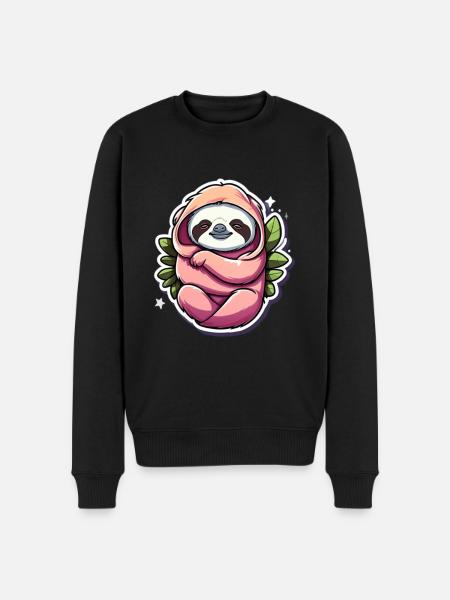 Sloth - Men's Premium Organic Jumper - black