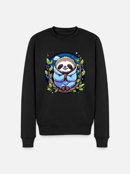 Sloth - Men's Premium Organic Jumper - black