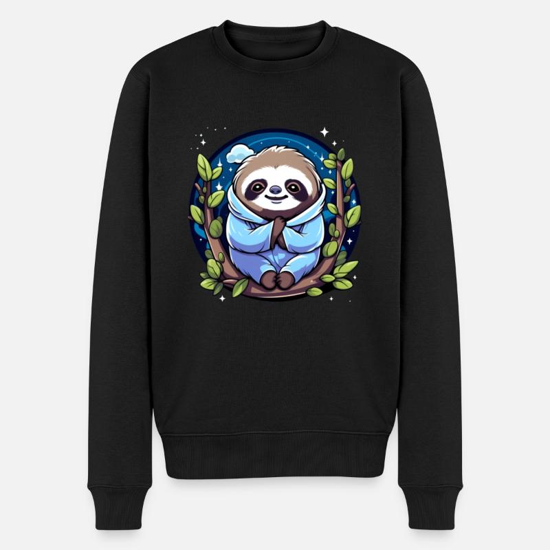 Sloth - Men's Premium Organic Jumper - black