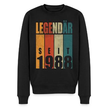 Légendaire depuis 1988 Vintage anniversaire 36 cadeau - Pull Premium bio Homme - noir - Devant - Nico (187cm)