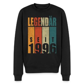 Légendaire depuis 1996 Vintage anniversaire 28 cadeau - Pull Premium bio Homme - noir - Devant - Nico (187cm)