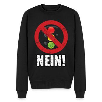 Traffic lights gone - Men's Premium Organic Jumper - black - Front - Nico (187cm)