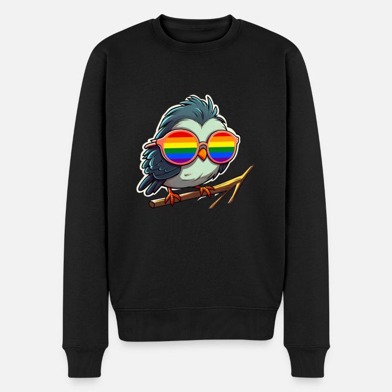 Oiseau LGBTQ - Pull Premium bio Homme - noir