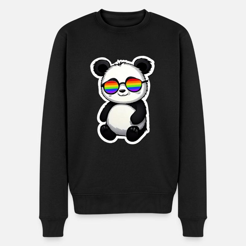 LGBTQ Panda - Pull Premium bio Homme - noir